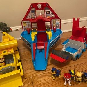 Paw patrol Truck, Plane and Dozer + characters